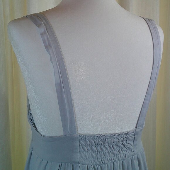 Zara Light Blue Empire Maxi Dress - Tiered Skirt, Size M - Picture 3 of 8